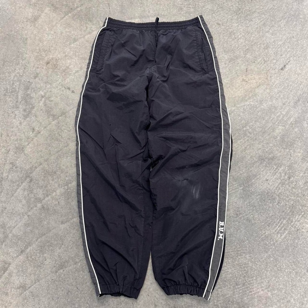 Black Joggers with White Stripes
